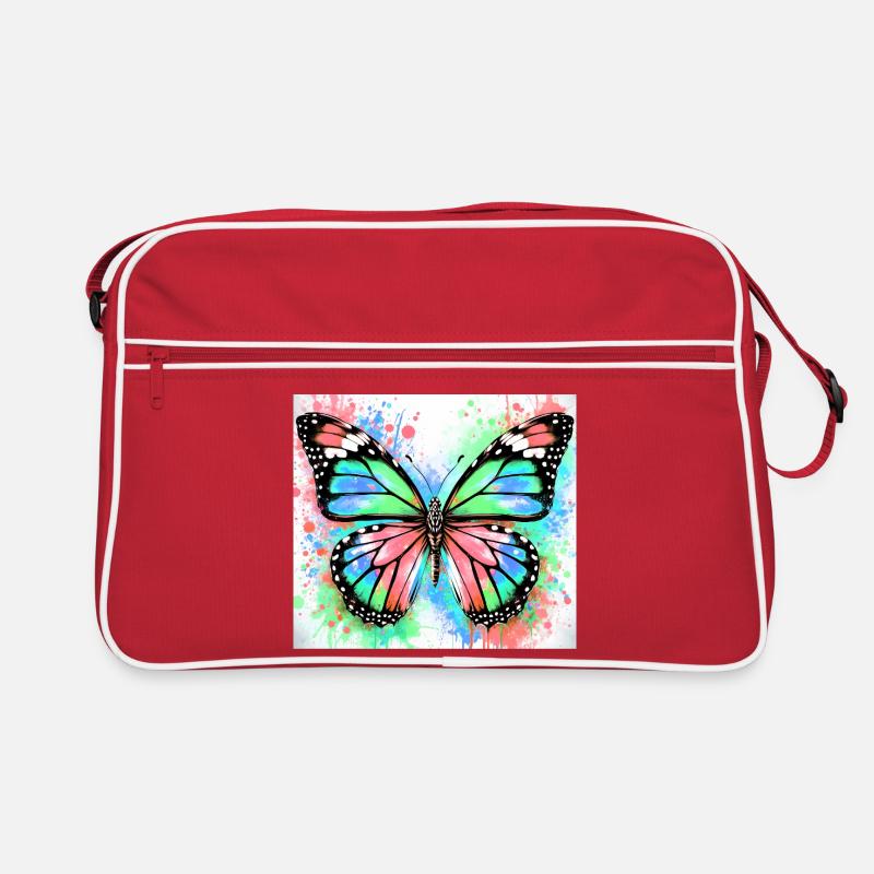 Schmetterling Retro Tasche
