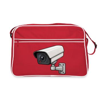 Security Camera Illustration - Retro Bag - red/white - Front