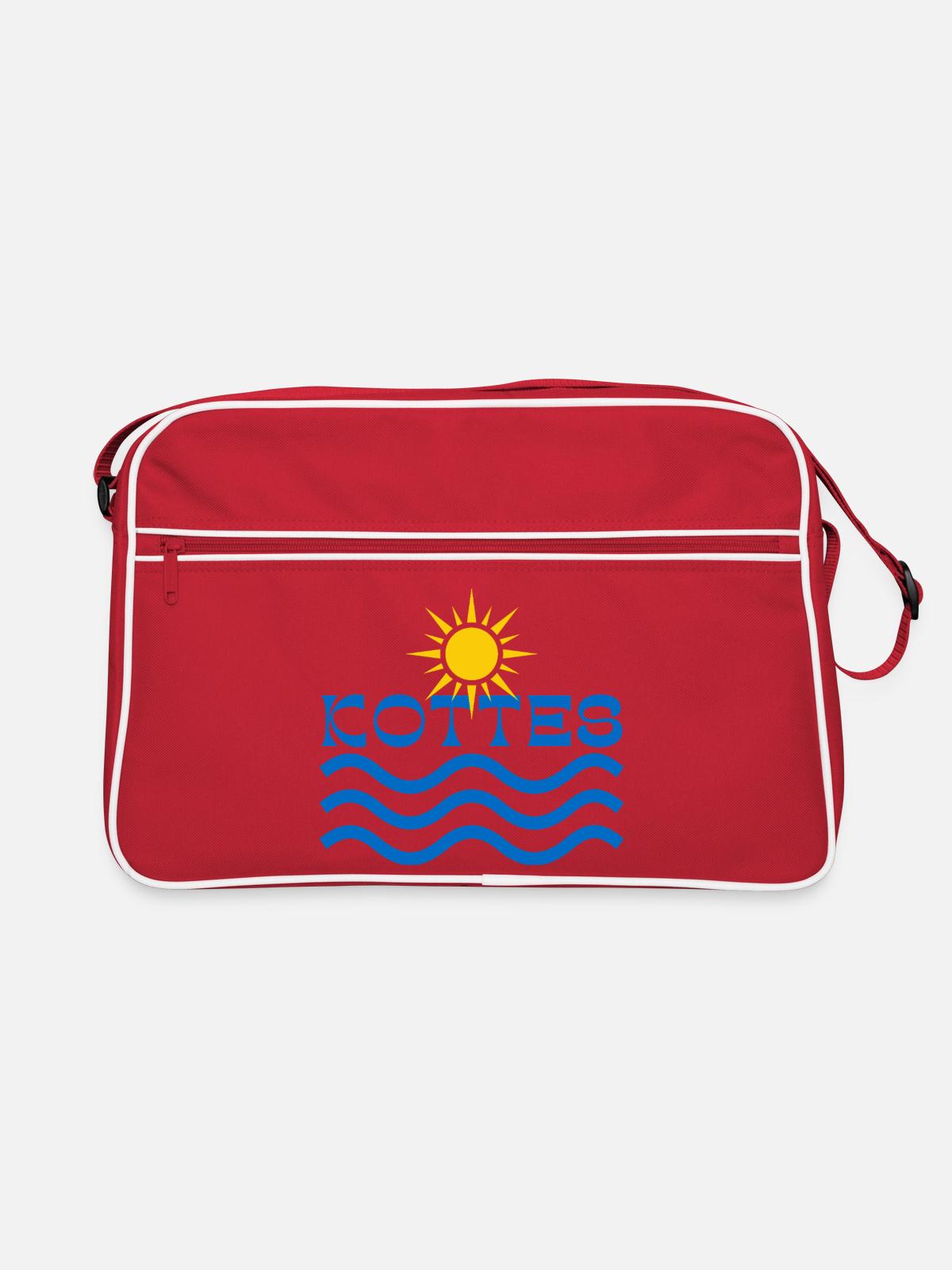 Kottes Sun Waves - Retro Bag - red/white - Front