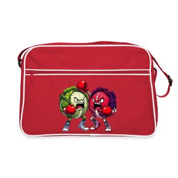 Boxing Cabbages - Retro Bag - red/white - Front