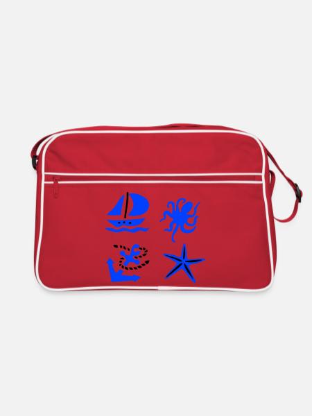 maritime - Sac Retro - rouge/blanc - Devant