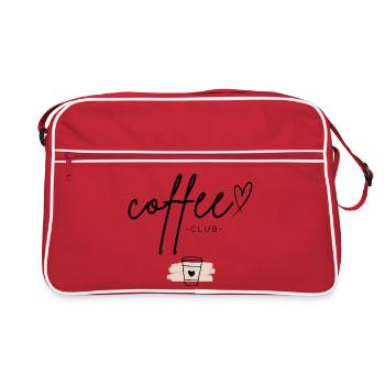 Club de Café | Conception minimaliste du café - Sac Retro - rouge/blanc - Devant