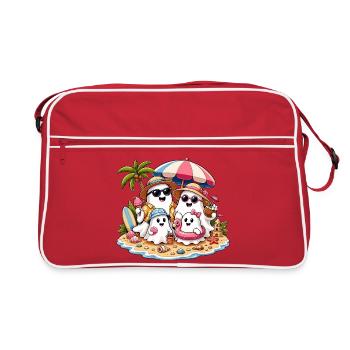 Fantômes d’été sur la plage - Sac Retro - rouge/blanc - Devant