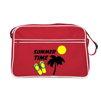 Tongs de plage au soleil - Sac Retro - rouge/blanc - Devant