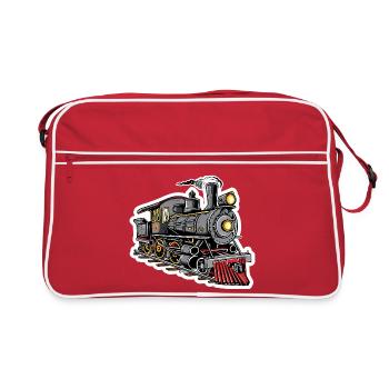 Steam Locomotive Graphics - Retro Bag - red/white - Front