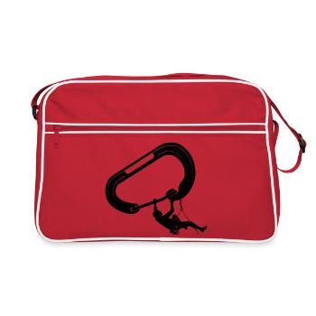 climbing, bouldering, rock climbing, mountains, mountaineering - Retro Bag - red/white - Front
