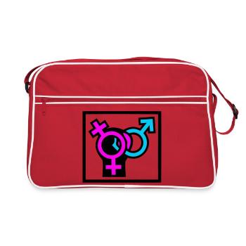 Gender Symbols Pride Icon - Retro Bag - red/white - Front
