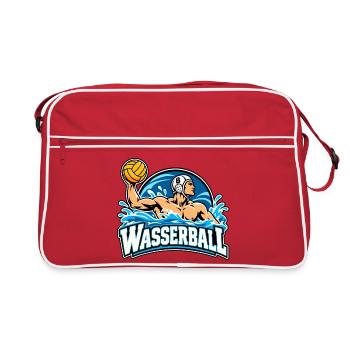 Wassersportheld Wasserball - Retro Tasche - Rot/Weiß - Vorne