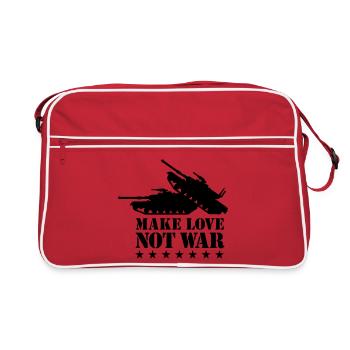 Faites l'amour pas la guerre 1Clr - Sac Retro - rouge/blanc - Devant