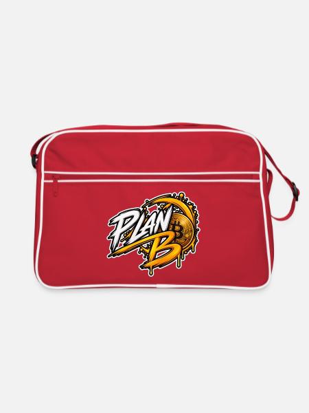 Plan B Bitcoin - Retro Tasche - Rot/Weiß