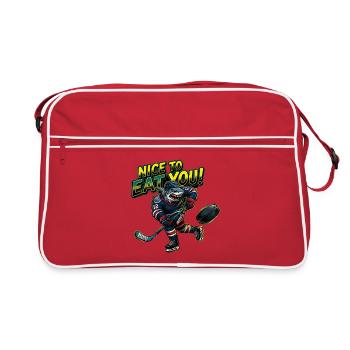 Shark Hockey Chaos: Nice to Eat You - Retro Bag - red/white - Front