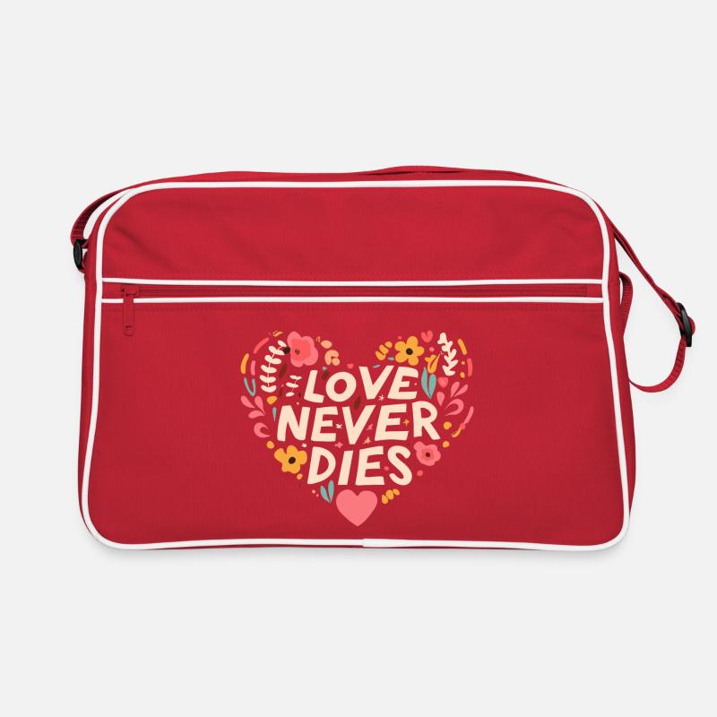 Die Liebe stirbt nie Retro Tasche