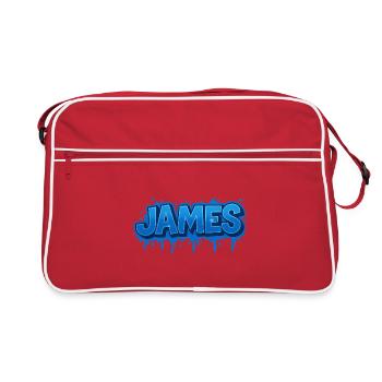 Graffiti JOHN Name Gift Ideal Printable On - Retro Bag - red/white - Front