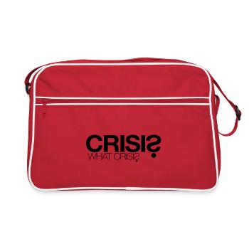 Crisis? What Crisis? - Retro Bag - red/white - Front