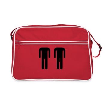 You me funny design black gift idea - Retro Bag - red/white - Front