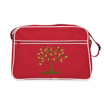 bel arbre vert - Sac Retro - rouge/blanc - Devant
