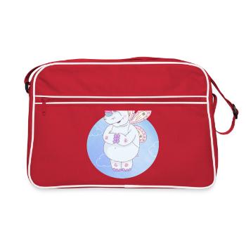 Licorne rhinocéros - Sac Retro - rouge/blanc - Devant