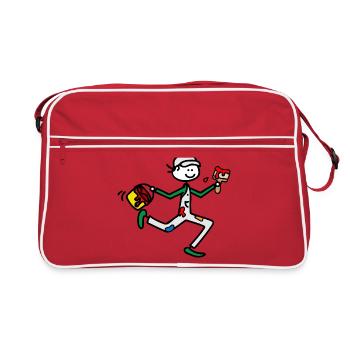 Maler - Retro Tasche - Rot/Weiß - Vorne
