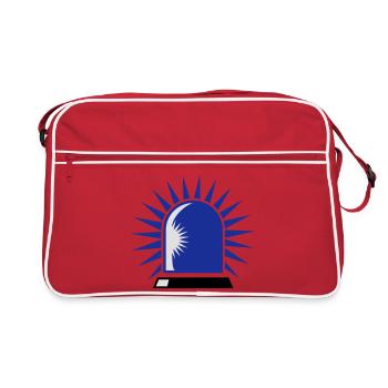 rotating blue beacon light - Retro Bag - red/white - Front