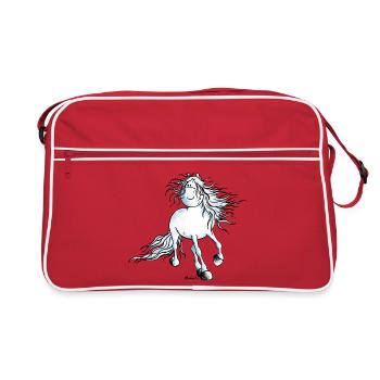 "White Beauty" - Ceval - PRE - Andalous - Sac Retro - rouge/blanc - Devant