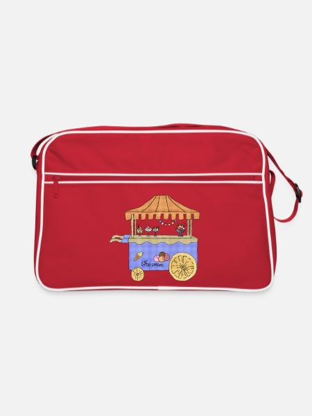 Eiscreme - Retro Tasche - Rot/Weiß - Vorne