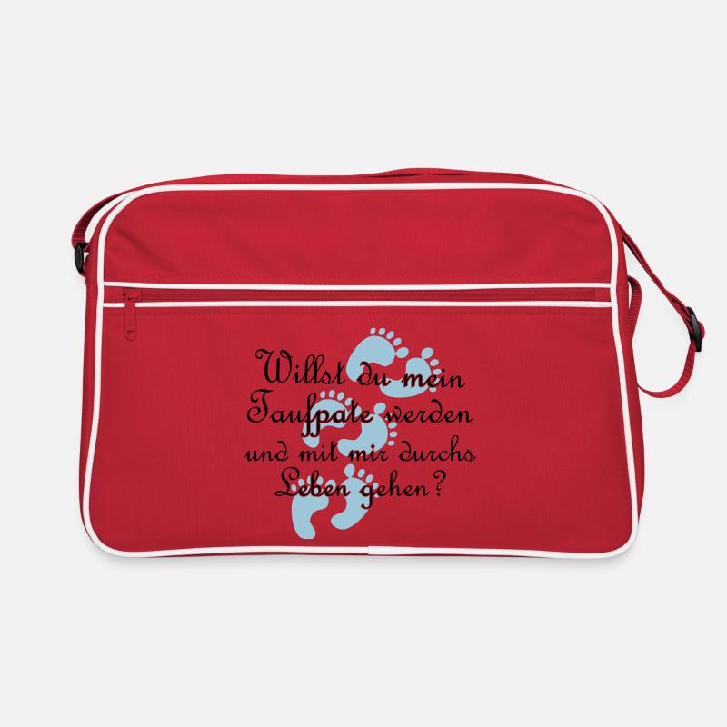 Taufpate Pate Gedi Farbe frei wählbar Geschenk Retro Tasche