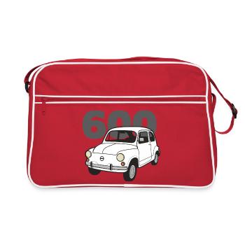 600 white v2 - Retro Bag - red/white - Front
