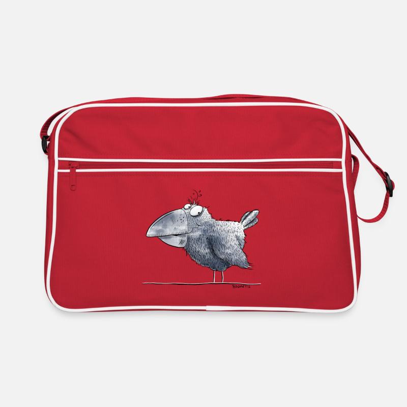Kleiner Rabe I Krähe I Vogel Comic Retro Tasche
