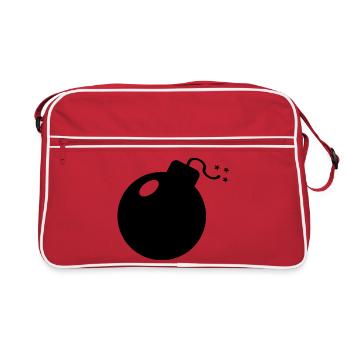 BOMBE - Sac Retro - rouge/blanc - Devant