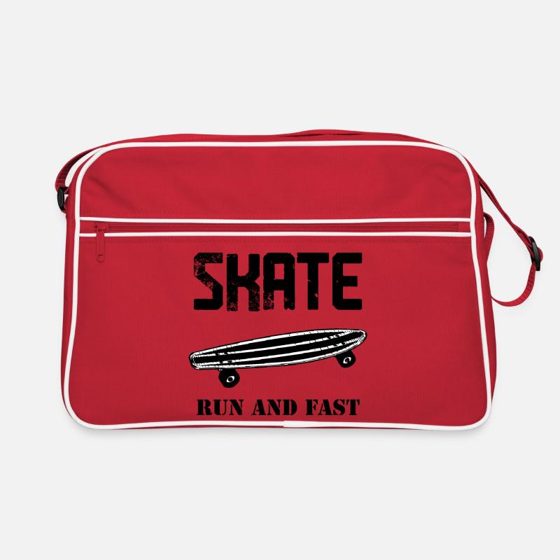 T-Shirt Skate Run und schnelle Geschenkidee Retro Tasche