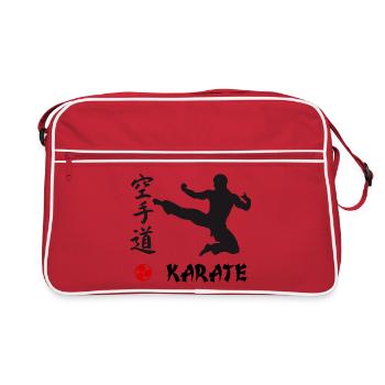 Karate black - Retro Bag - red/white - Front