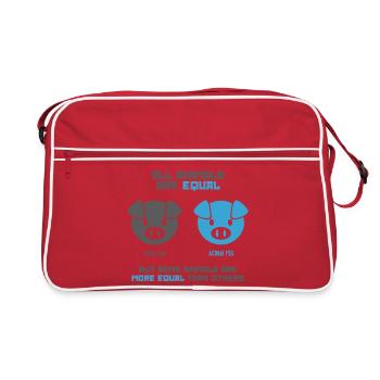 Cochon d’alimentation, Cochon gland - Sac Retro - rouge/blanc - Devant