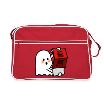Boobies BOO BIES cheeky Halloween erotic magazine - Retro Bag - red/white - Front