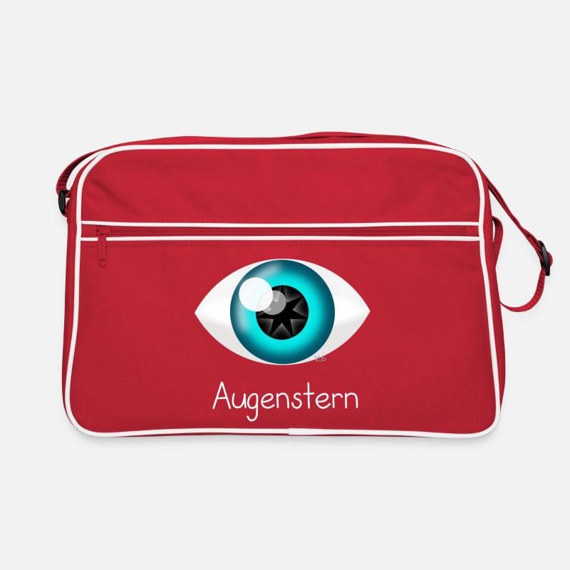 Augenstern - Retro Tasche - Rot/Weiß