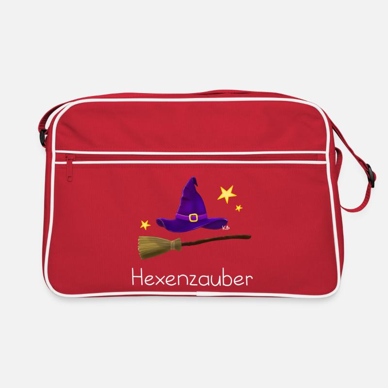 Hexenzauber - Retro Tasche - Rot/Weiß