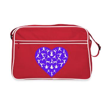 Yoga Pose Love - Vêtements de yoga - Sac Retro - rouge/blanc - Devant