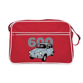 600 blue v2 - Retro Bag - red/white - Front