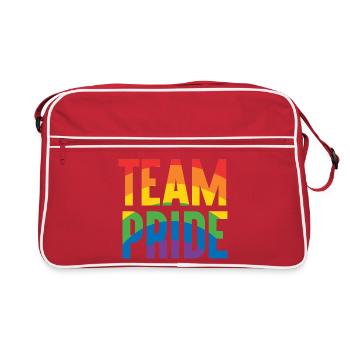 Mois de la fierté LGBT - Fierté d’équipe - Sac Retro - rouge/blanc - Devant