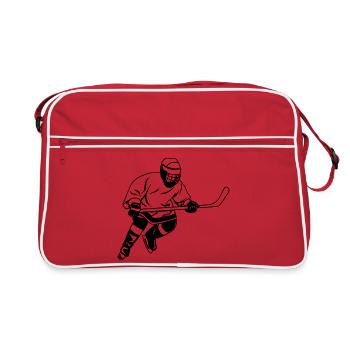 Œuvres d’art de hockey sur glace - Sac Retro - rouge/blanc - Devant