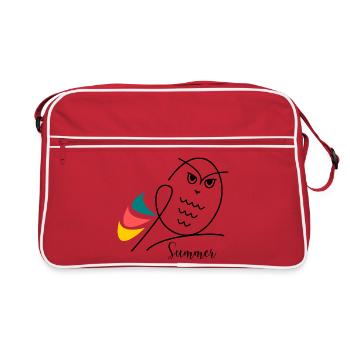 HOLIDAY. HAPPY HOLIDAYS. MISTRESS. MASTER. TEACHER - Retro Bag - red/white - Front