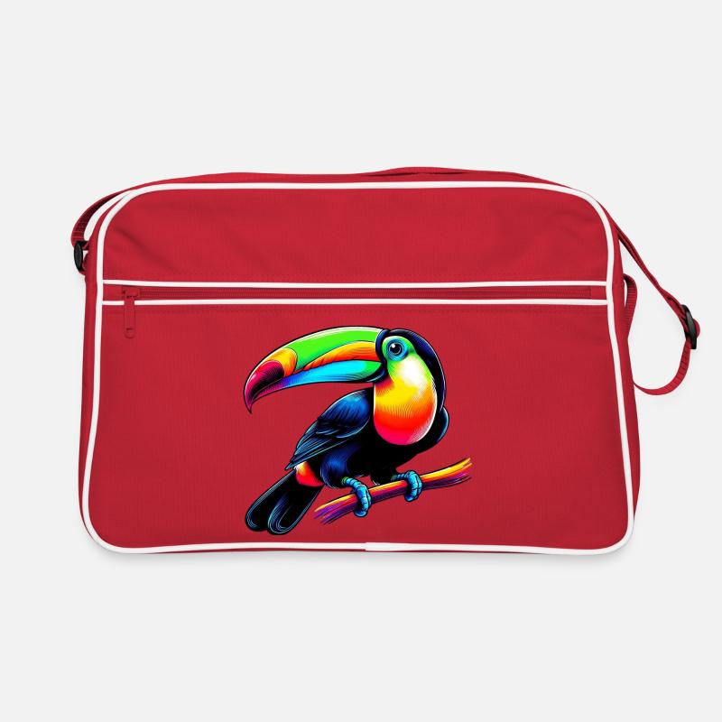 Tukan - Retro Tasche - Rot/Weiß
