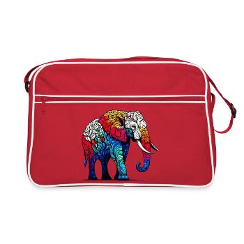 Éléphant - Sac Retro - rouge/blanc - Devant