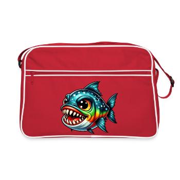 Piranha - Sac Retro - rouge/blanc - Devant