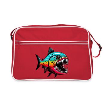 Piranha - Sac Retro - rouge/blanc - Devant