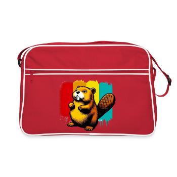 Beaver - Retro Bag - red/white - Front