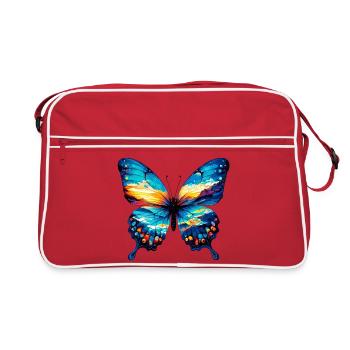 Schmetterling - Retro Tasche - Rot/Weiß - Vorne