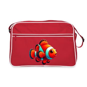 Clownfisch - Retro Tasche - Rot/Weiß - Vorne