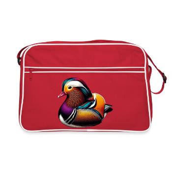 Canard mandarin - Sac Retro - rouge/blanc - Devant