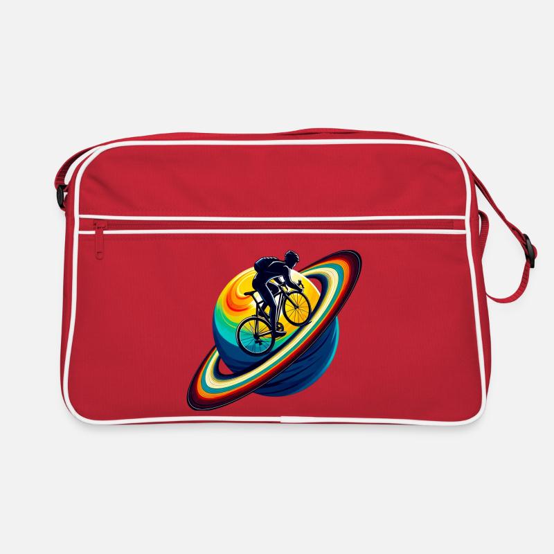 Cycliste sur Saturne Sac Retro