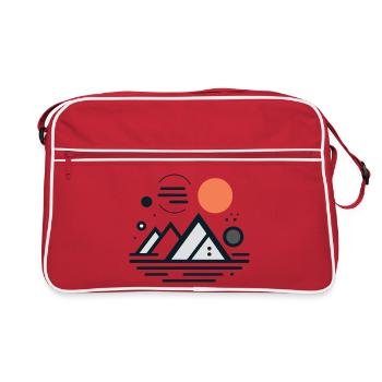 Montagnes - Sac Retro - rouge/blanc - Devant